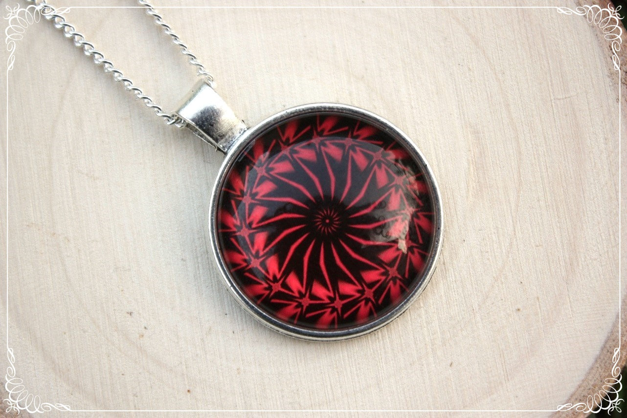 Pendentifs "Mandalas - Rouges"