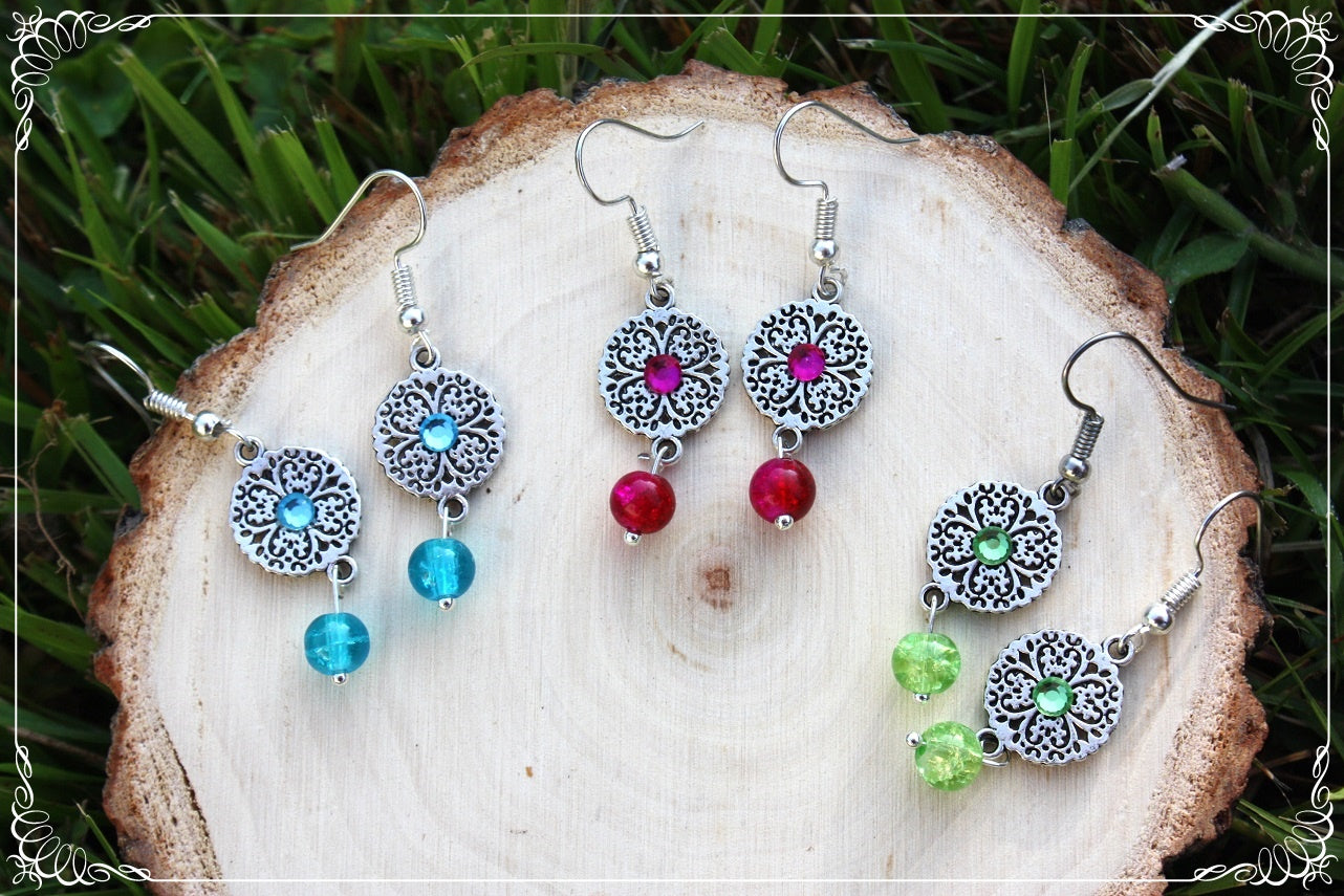 Boucles d'oreilles "Cercles filigranes"