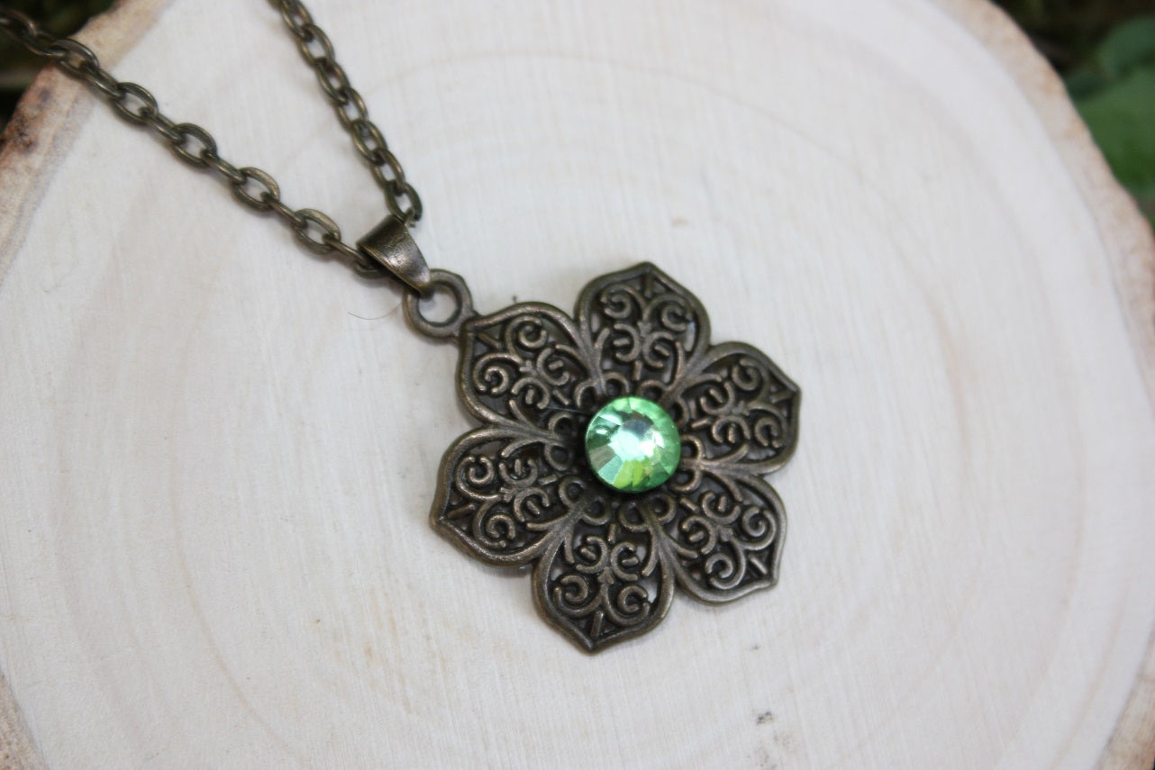 Pendentifs "Fleurs bronze"