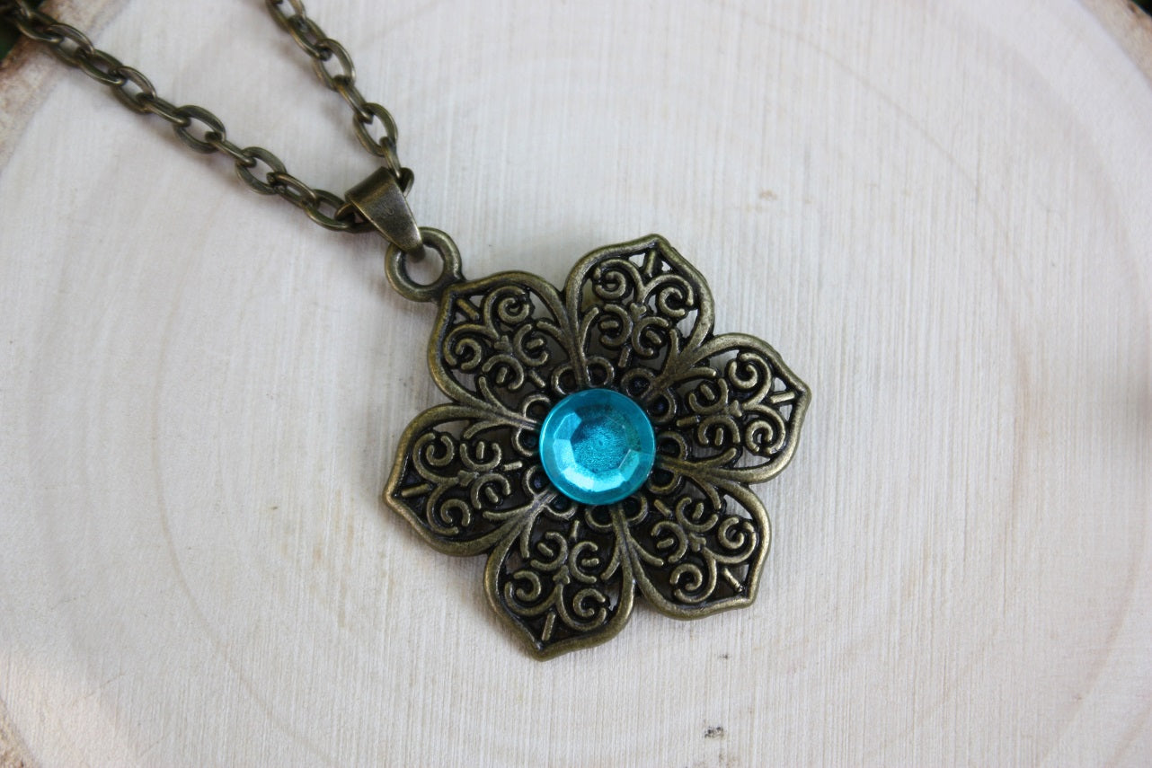 Pendentifs "Fleurs bronze"
