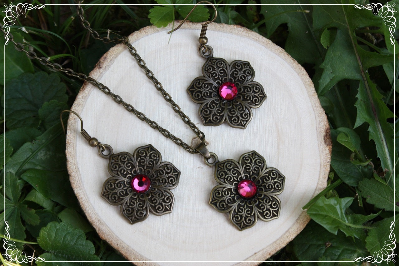 Boucles d'oreilles "Fleurs bronze"