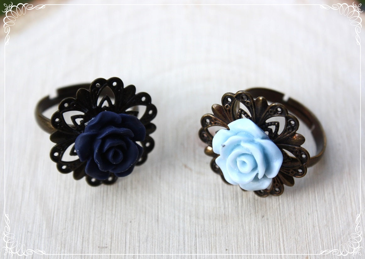 Bagues bronze "Roses"