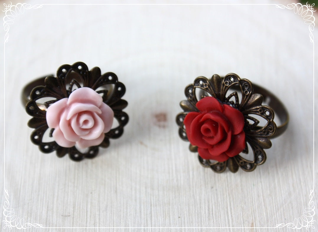 Bagues bronze "Roses"