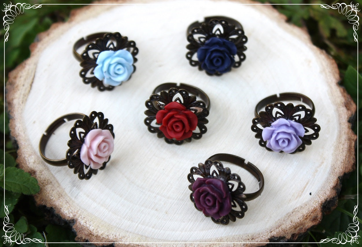 Bagues bronze "Roses"