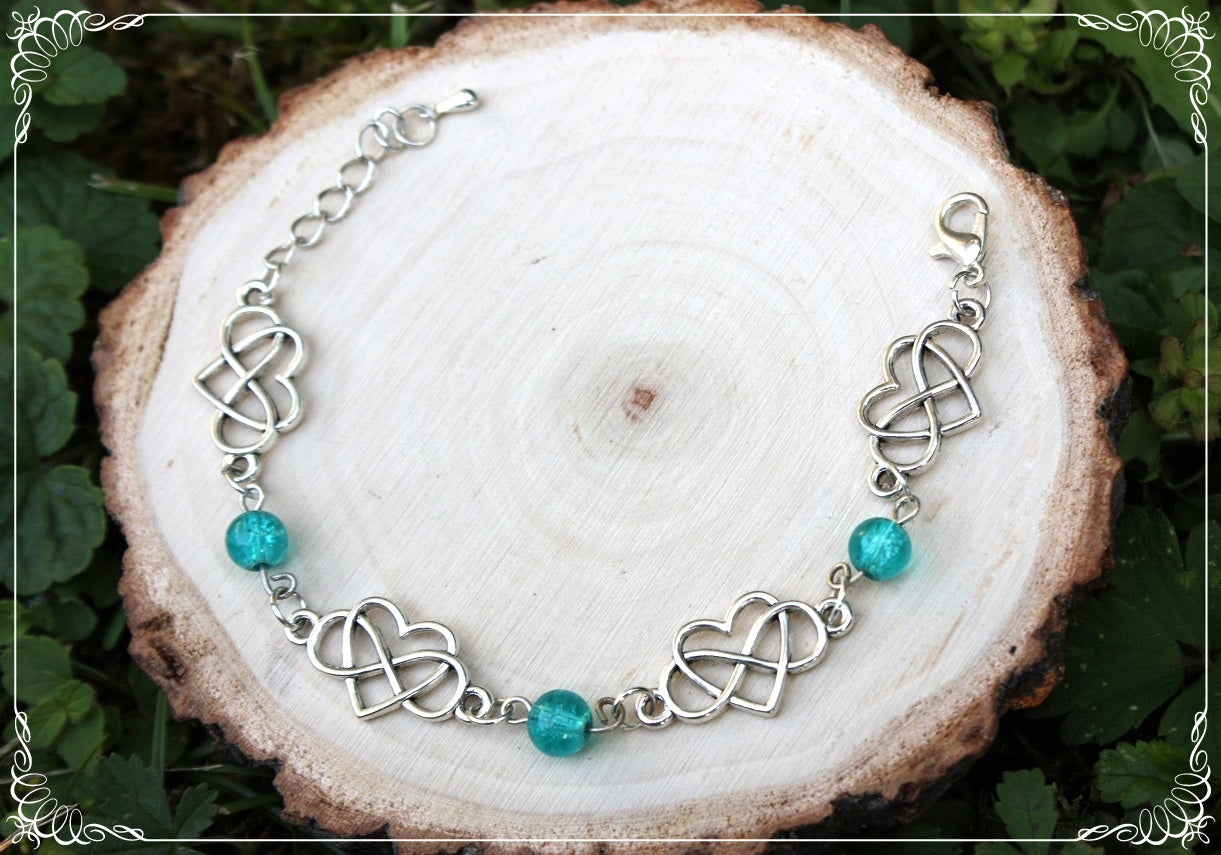 Bracelets "Coeurs celtiques et perles"