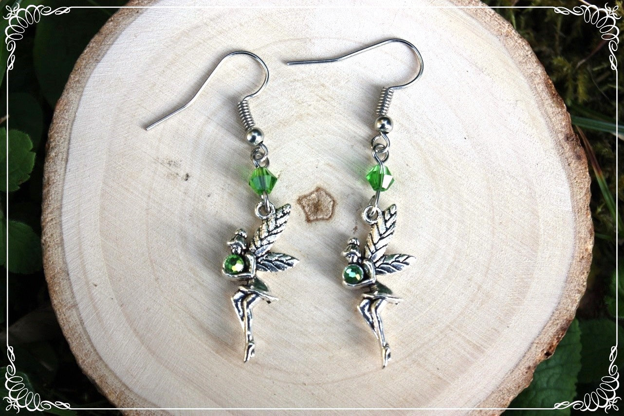 Boucles d'oreilles "Fées profils perles"