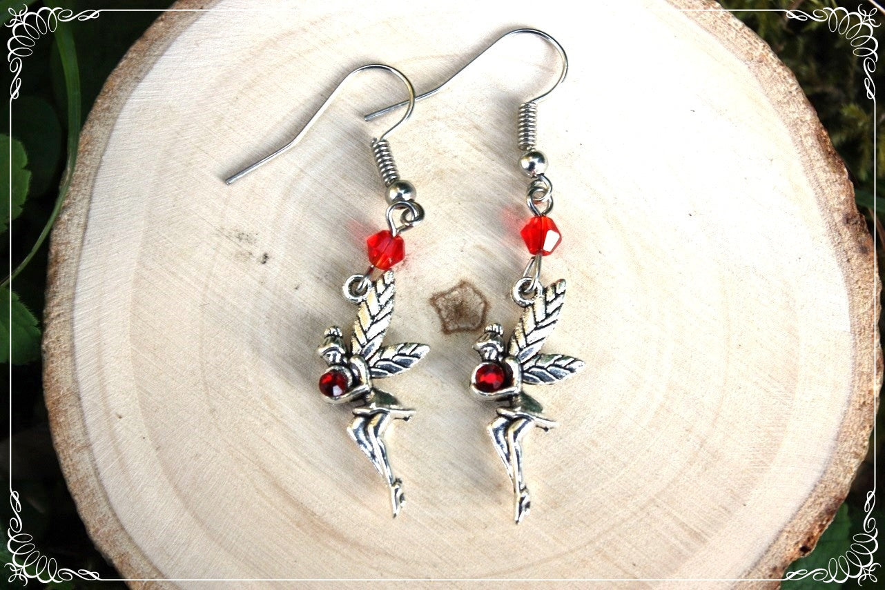 Boucles d'oreilles "Fées profils perles"