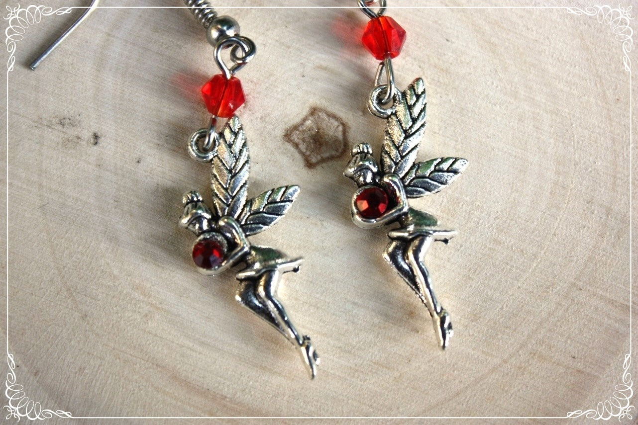 Boucles d'oreilles "Fées profils perles"
