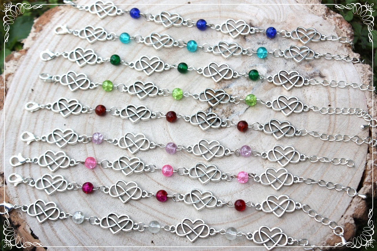 Bracelets "Coeurs celtiques et perles"