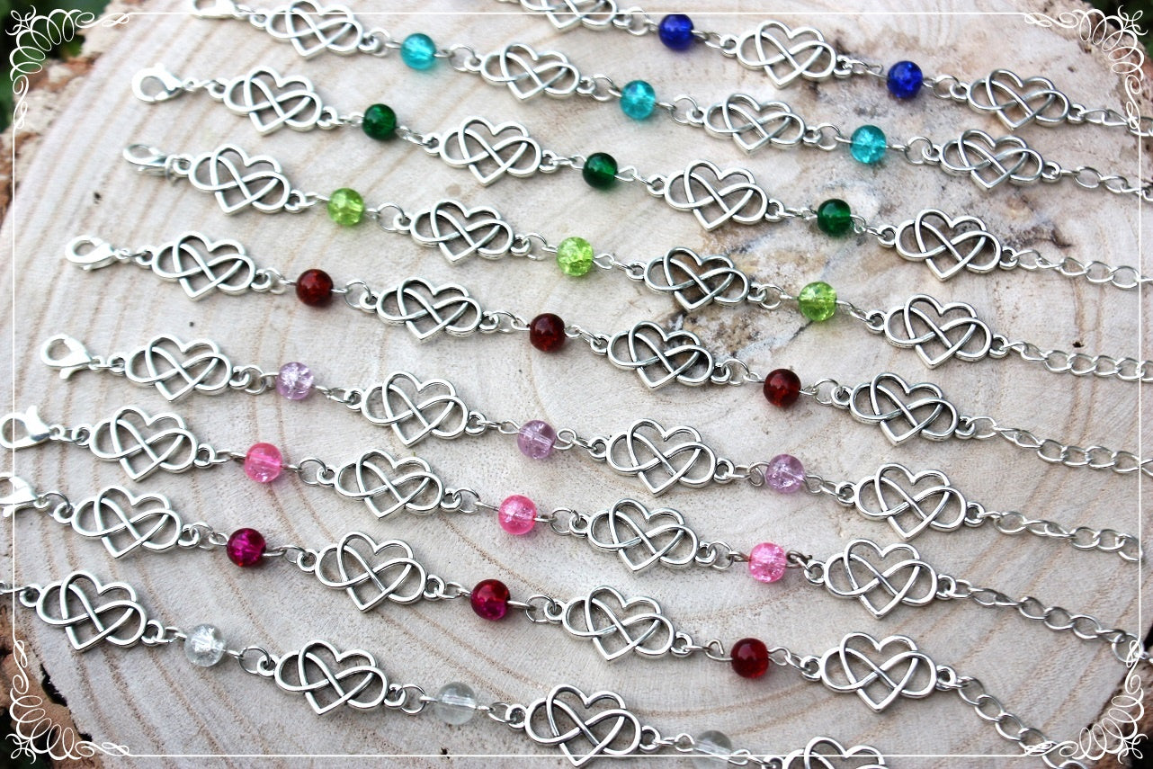 Bracelets "Coeurs celtiques et perles"
