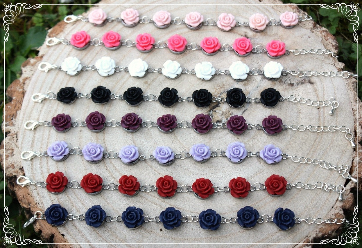 Bracelets "Roses mattes"
