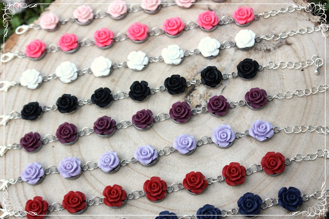 Bracelets "Roses mattes"