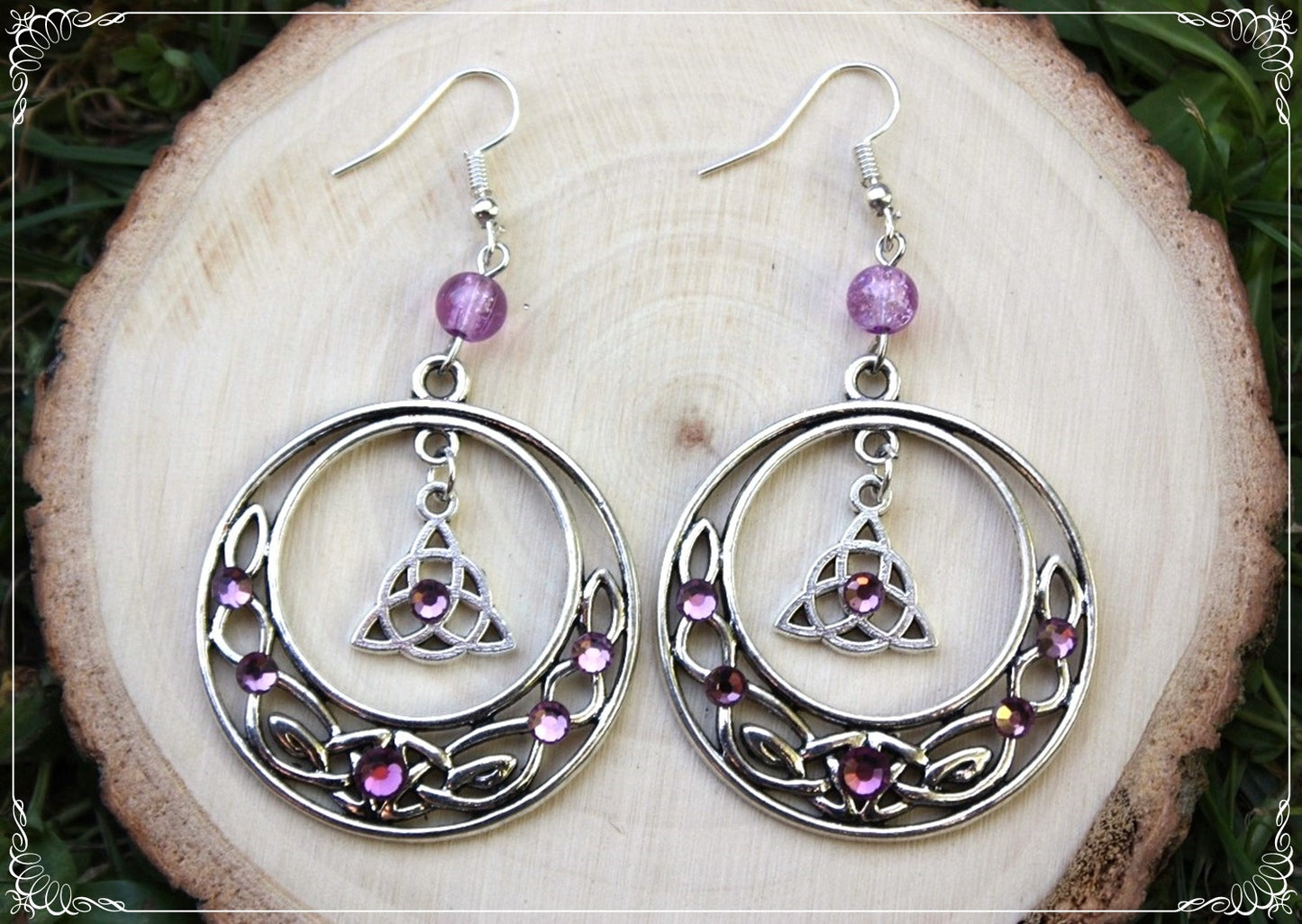 Boucles d'oreilles celtiques "Grands cercles"