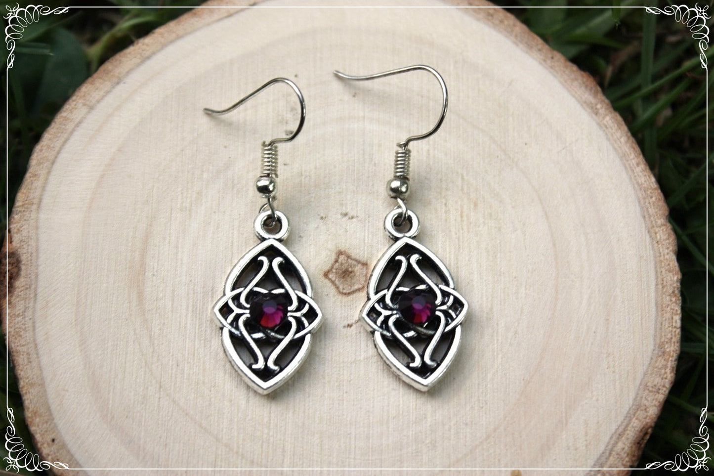 Boucles d'oreilles celtiques "Navettes"
