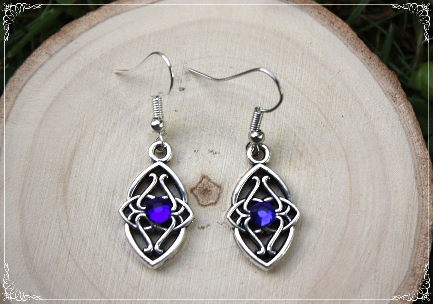 Boucles d'oreilles celtiques "Navettes"