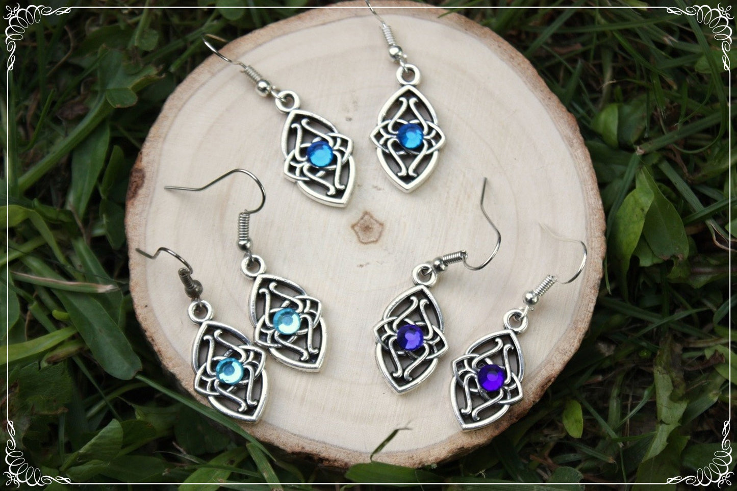 Boucles d'oreilles celtiques "Navettes"