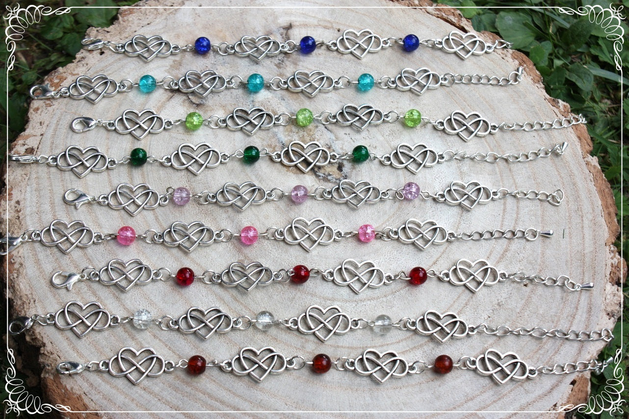 Bracelets "Coeurs celtiques et perles"