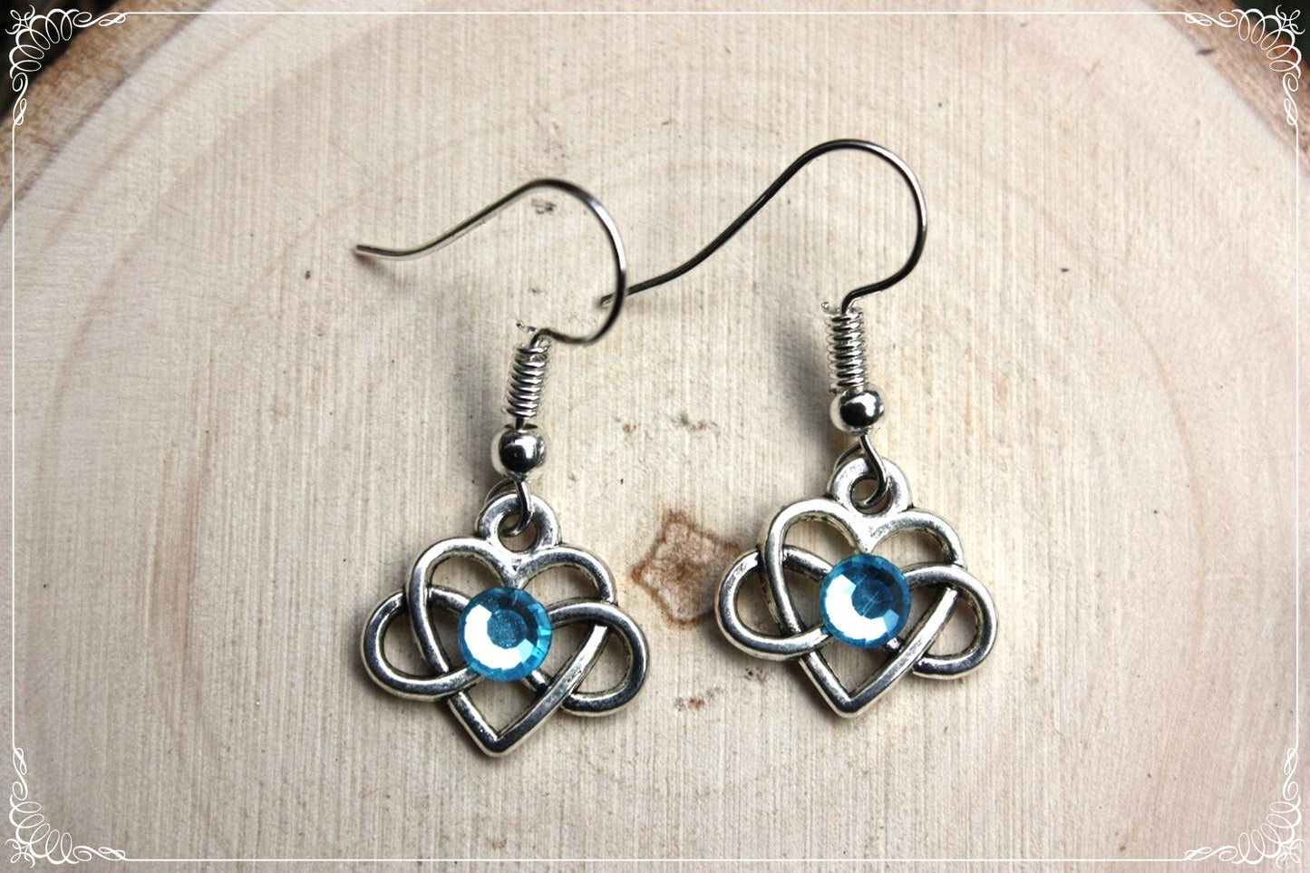 Boucles d'oreilles celtiques "Coeurs"