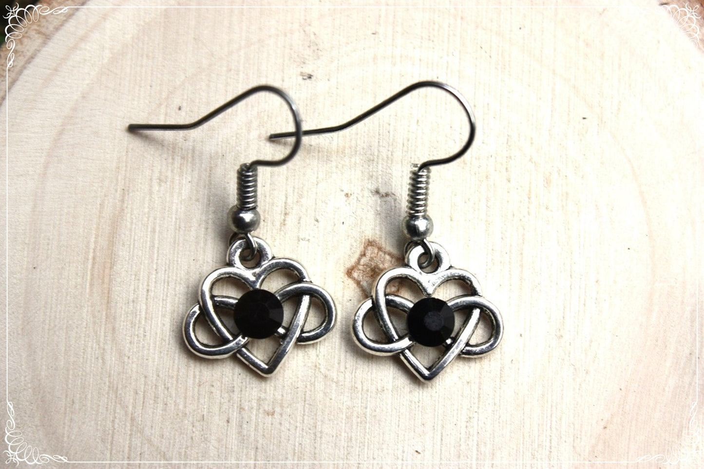 Boucles d'oreilles celtiques "Coeurs"