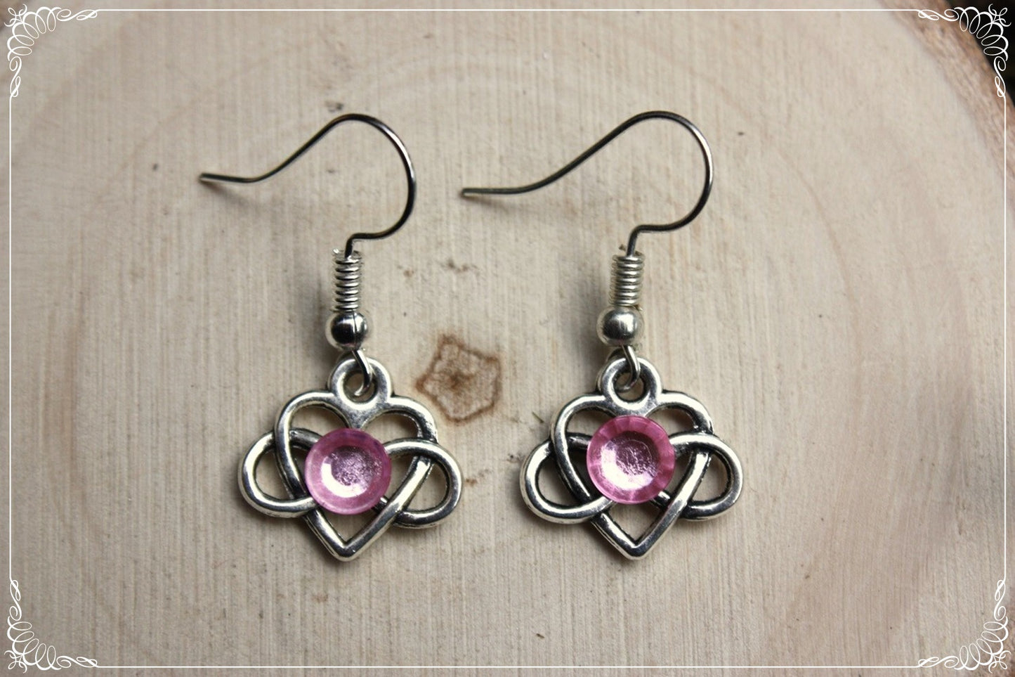 Boucles d'oreilles celtiques "Coeurs"