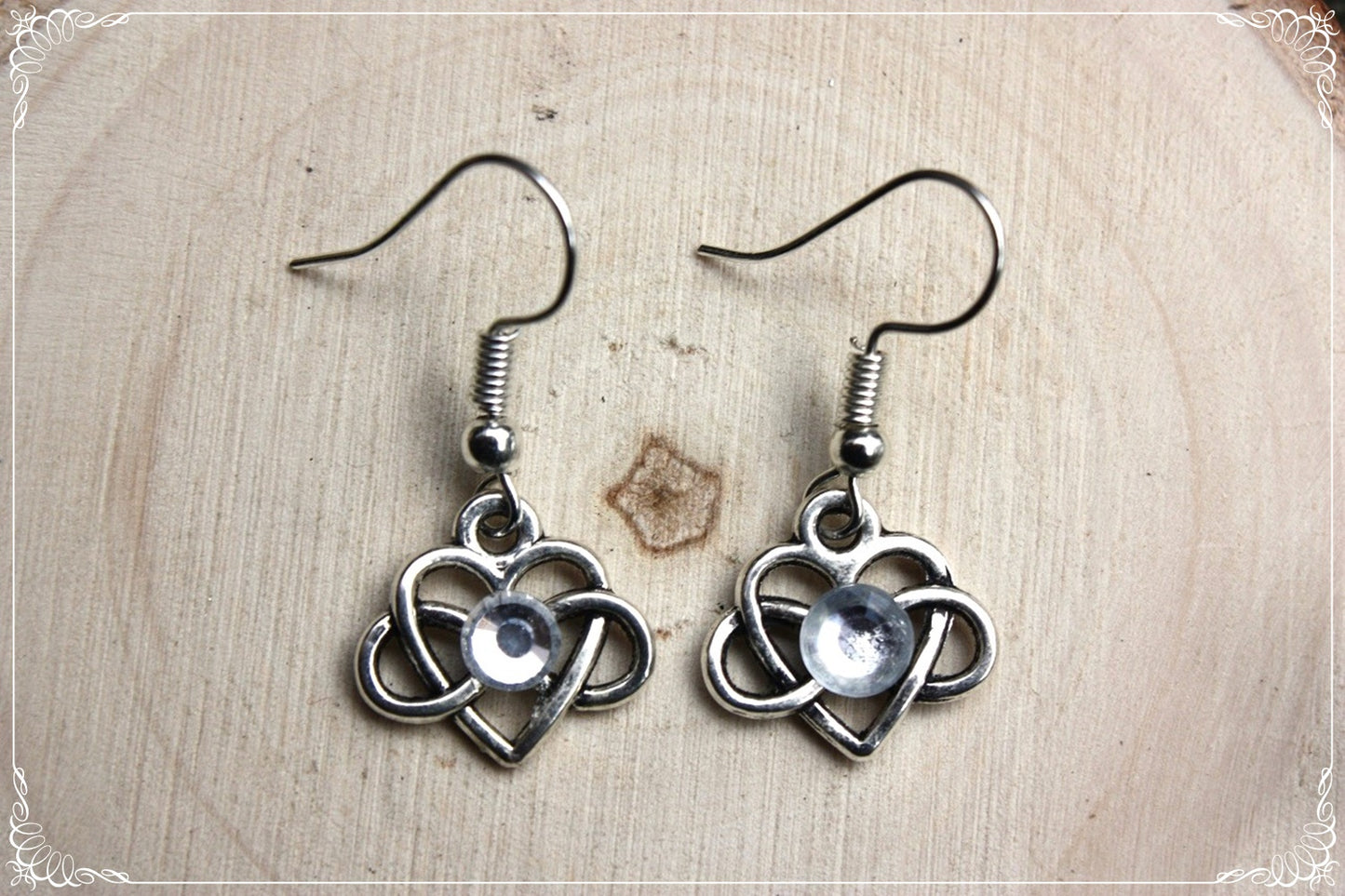 Boucles d'oreilles celtiques "Coeurs"