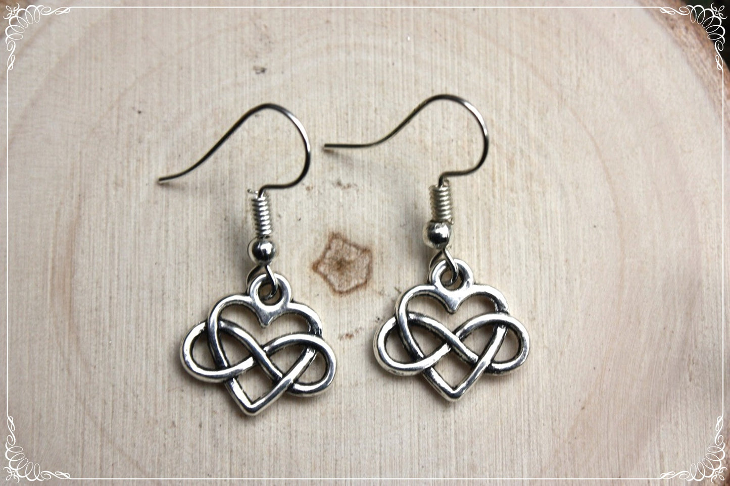 Boucles d'oreilles celtiques "Coeurs"