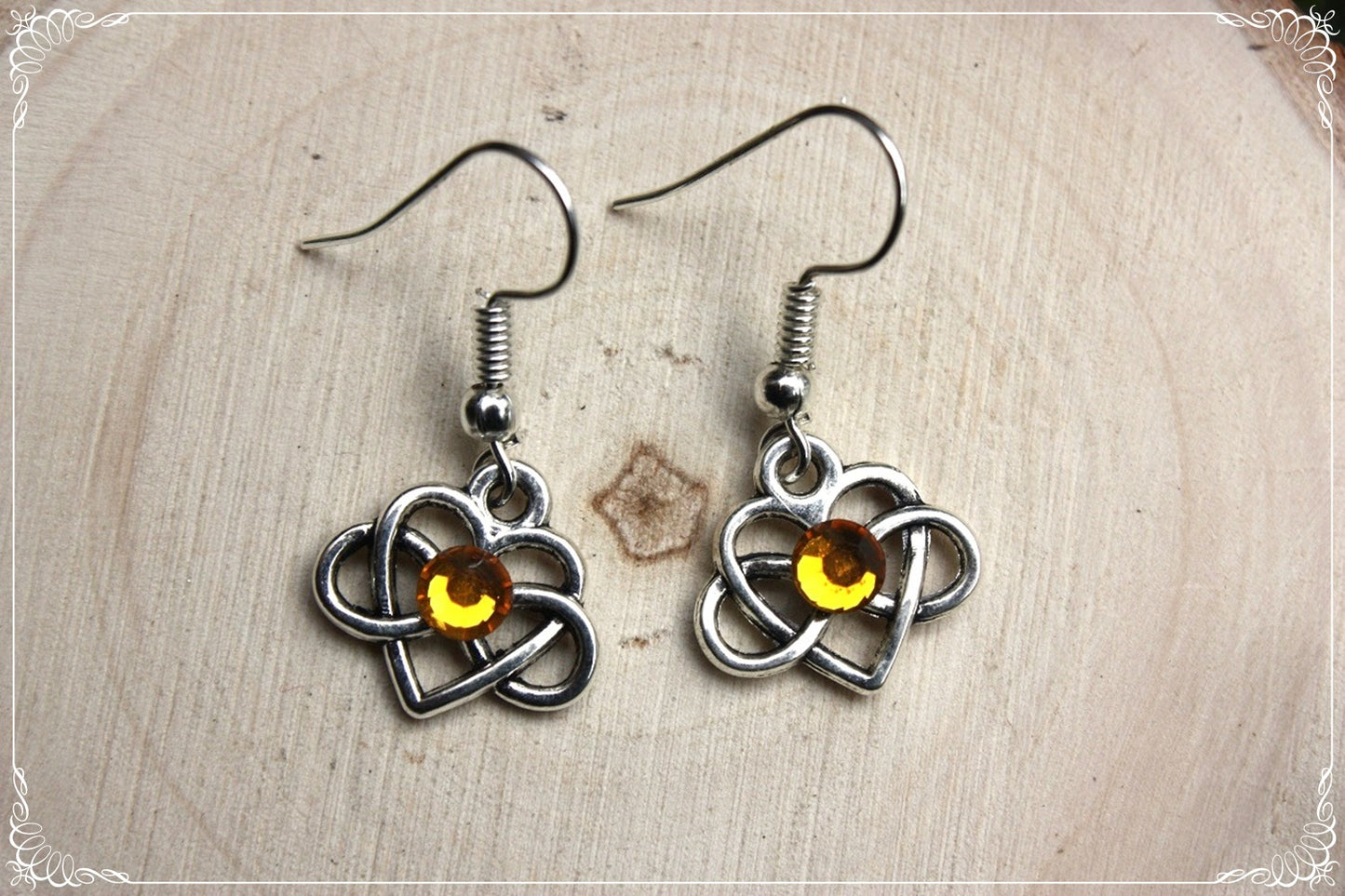 Boucles d'oreilles celtiques "Coeurs"
