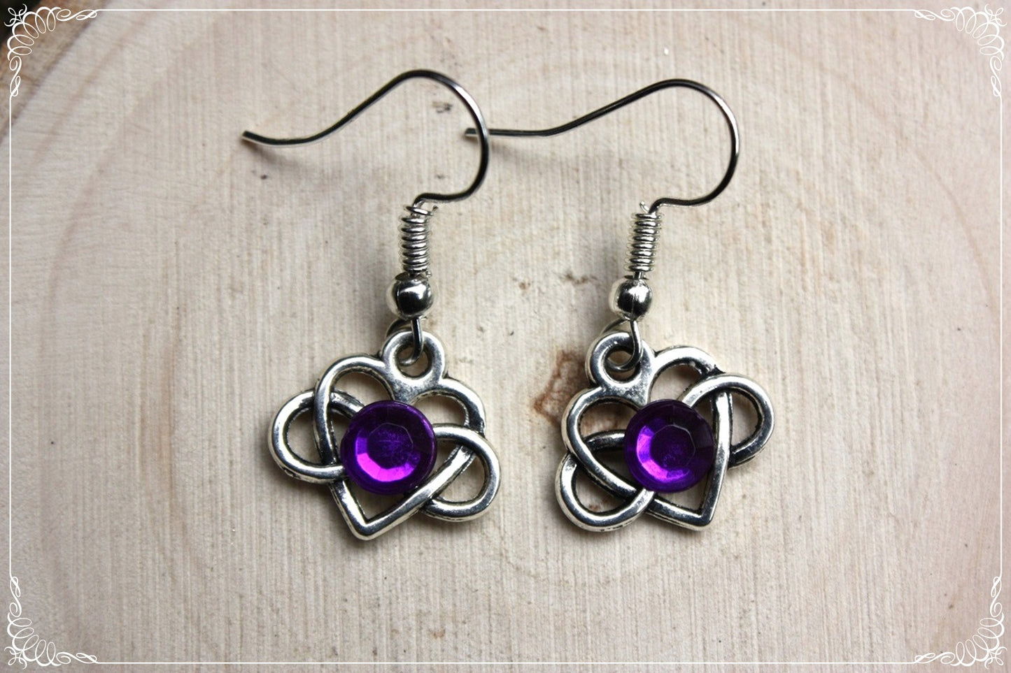 Boucles d'oreilles celtiques "Coeurs"