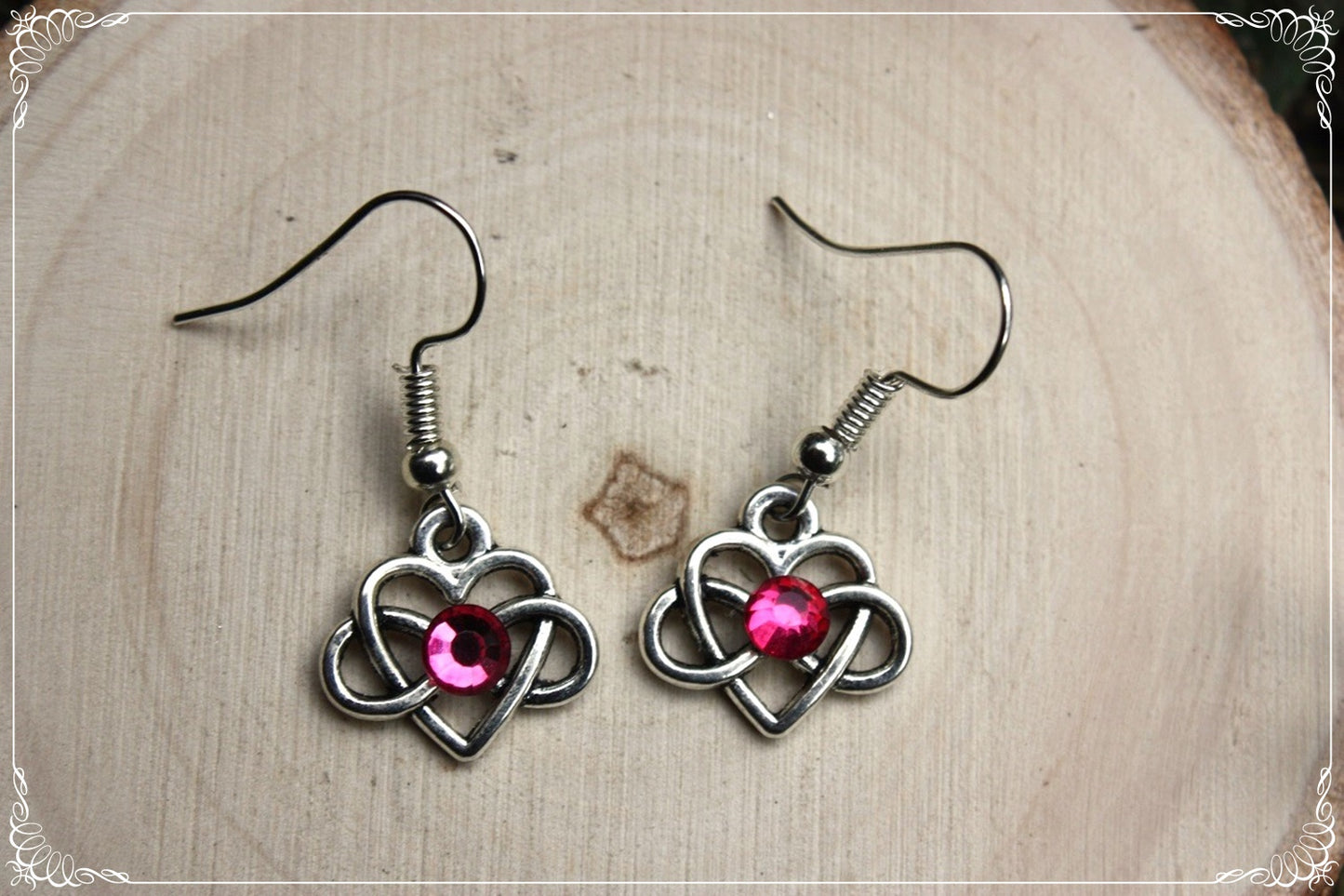 Boucles d'oreilles celtiques "Coeurs"