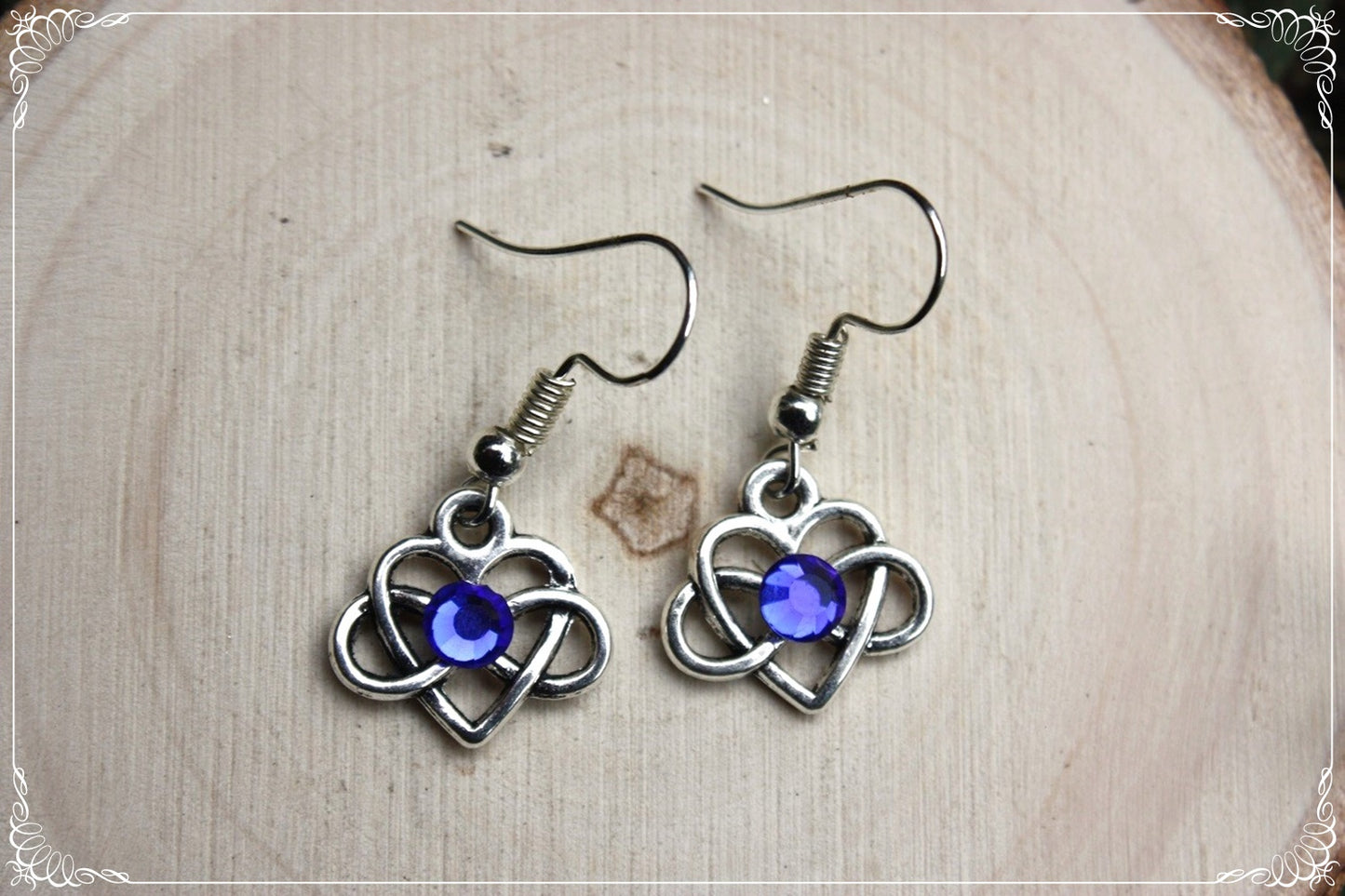 Boucles d'oreilles celtiques "Coeurs"