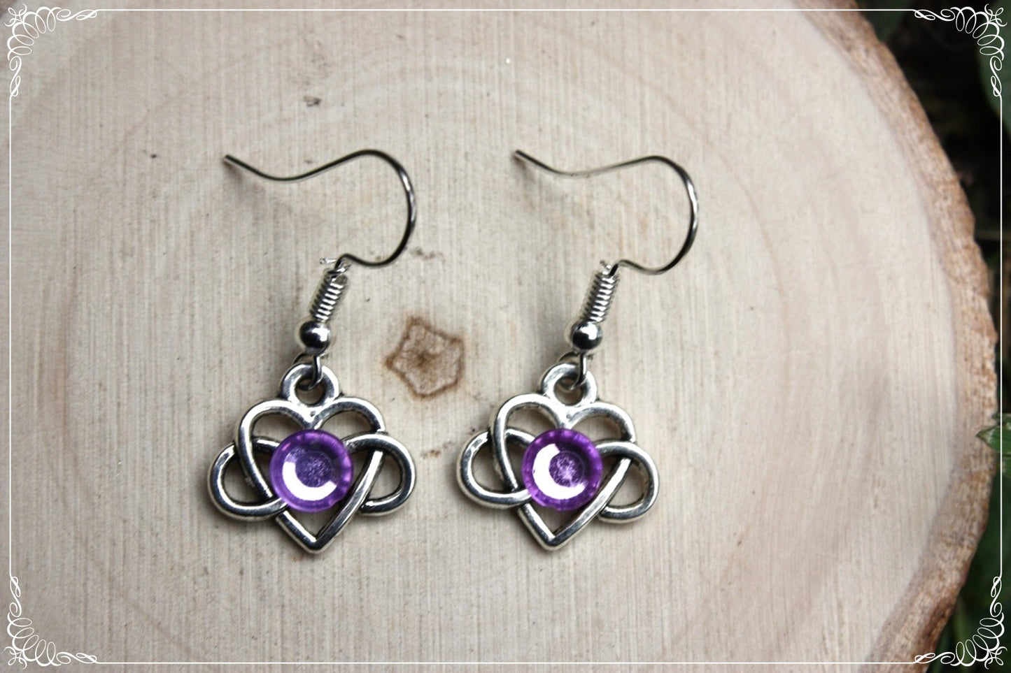 Boucles d'oreilles celtiques "Coeurs"