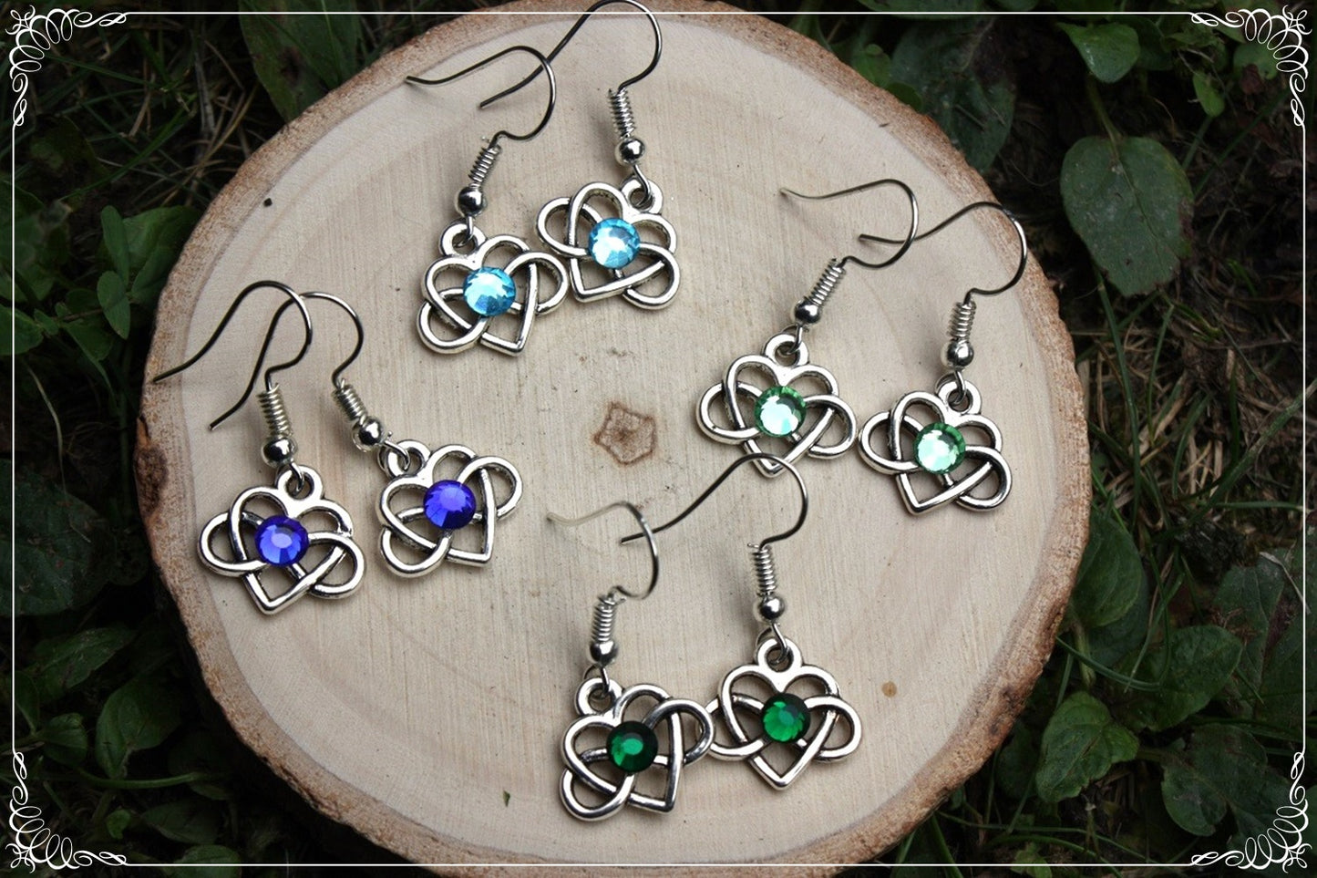 Boucles d'oreilles celtiques "Coeurs"