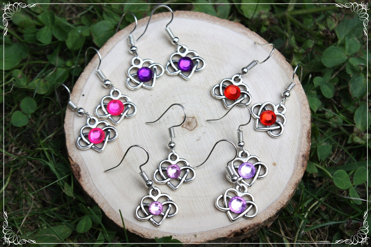 Boucles d'oreilles celtiques "Coeurs"