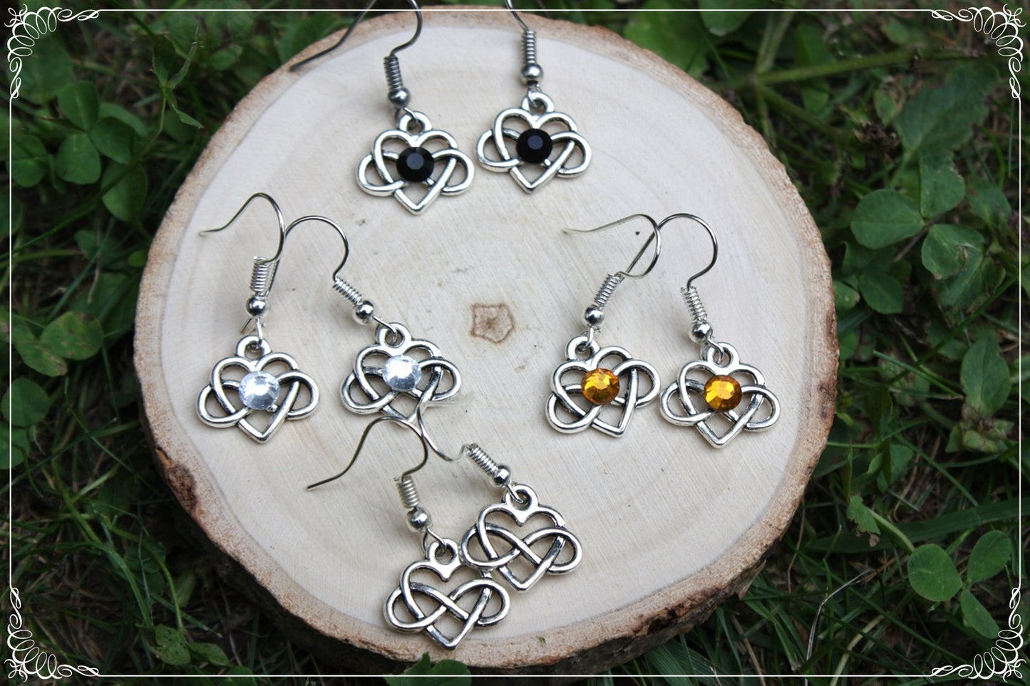 Boucles d'oreilles celtiques "Coeurs"