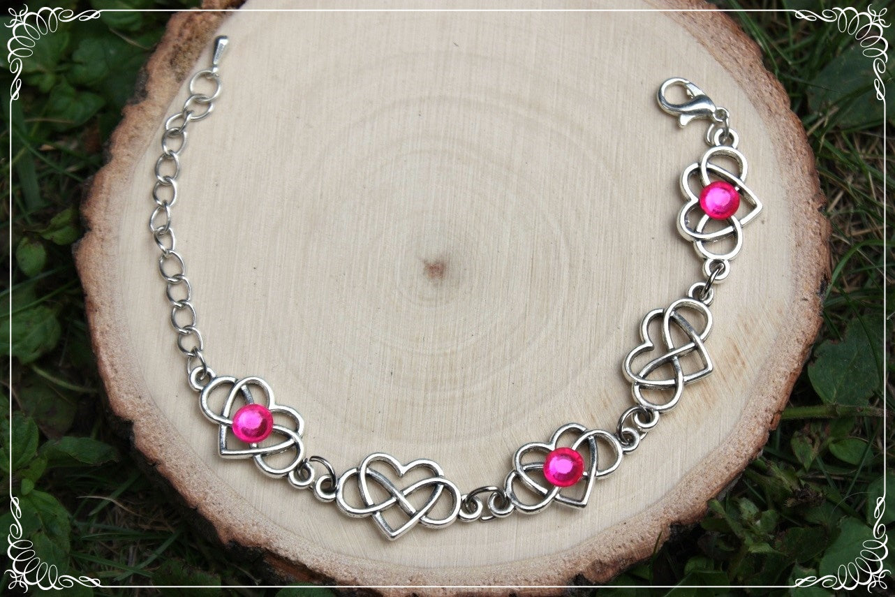 Bracelets "Coeurs celtiques et strass"