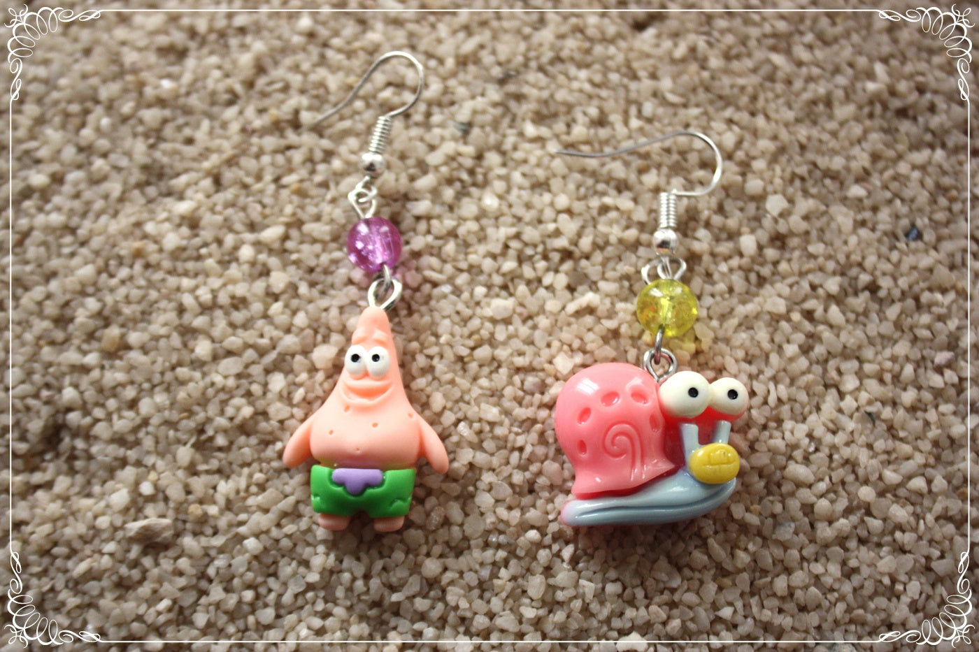 Boucles d'oreilles style "Bob l'éponge"