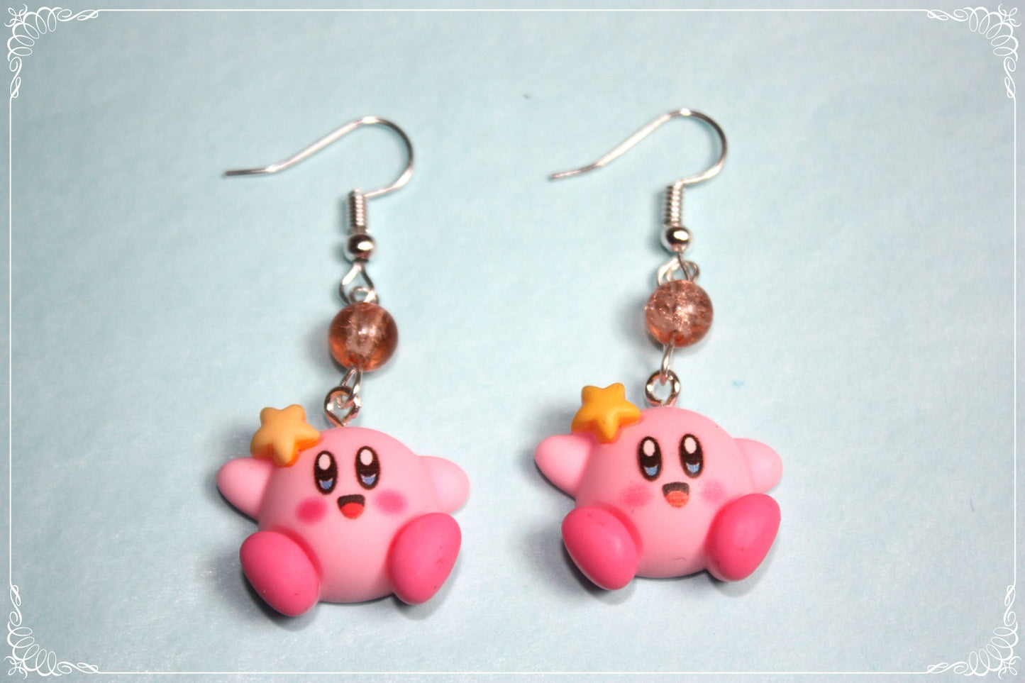 Boucles d'oreilles style "Kirby"