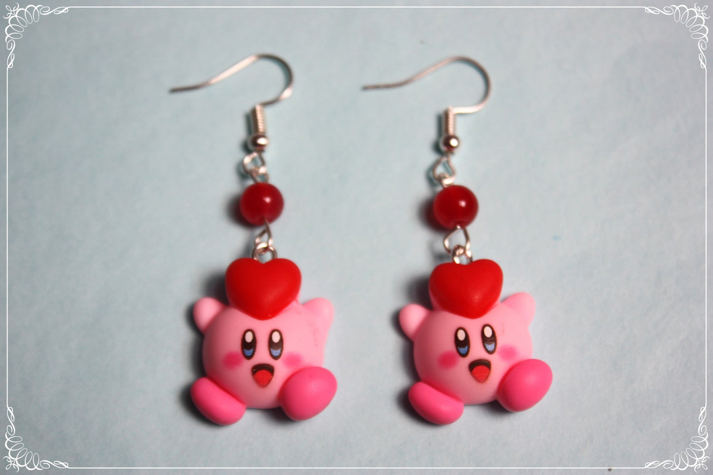 Boucles d'oreilles style "Kirby"