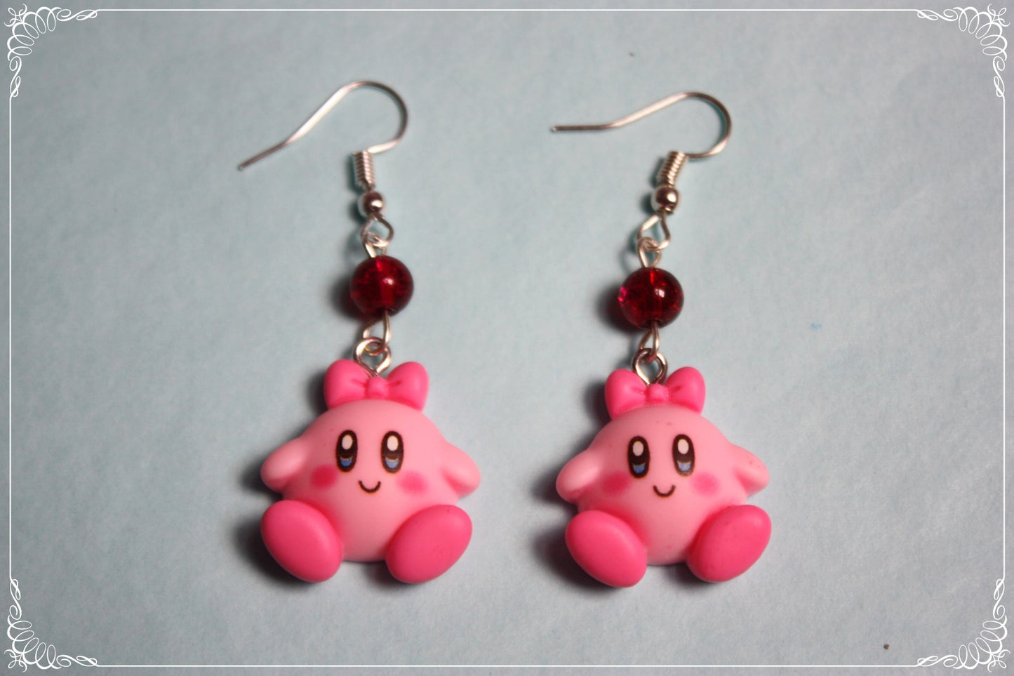 Boucles d'oreilles style "Kirby"