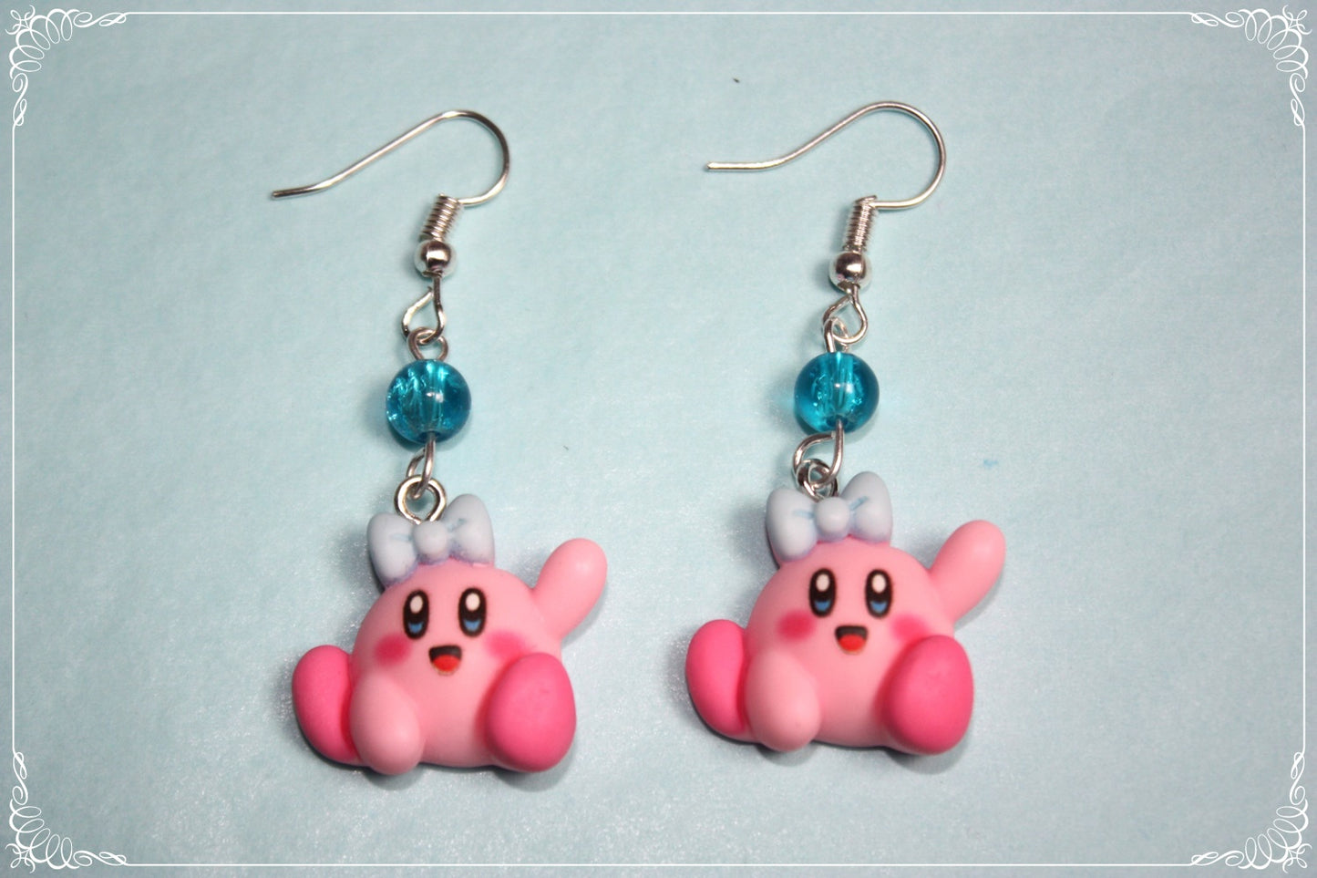 Boucles d'oreilles style "Kirby"