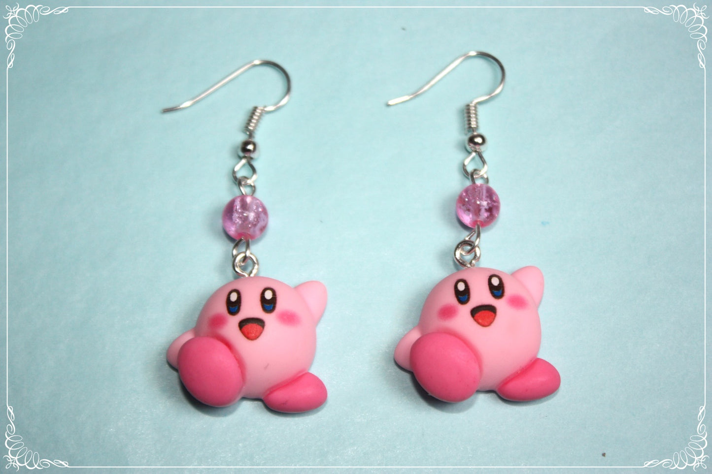 Boucles d'oreilles style "Kirby"