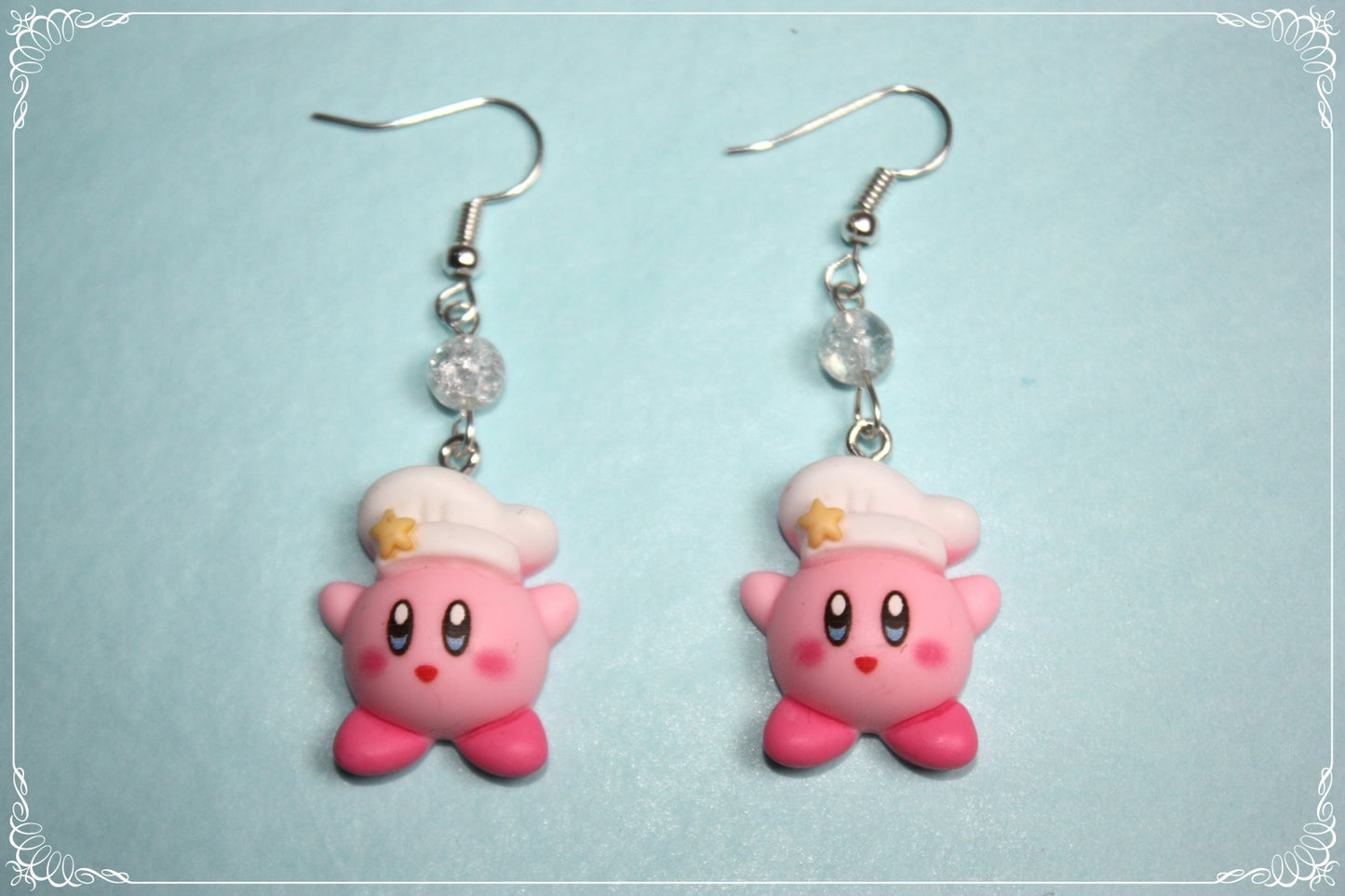 Boucles d'oreilles style "Kirby"