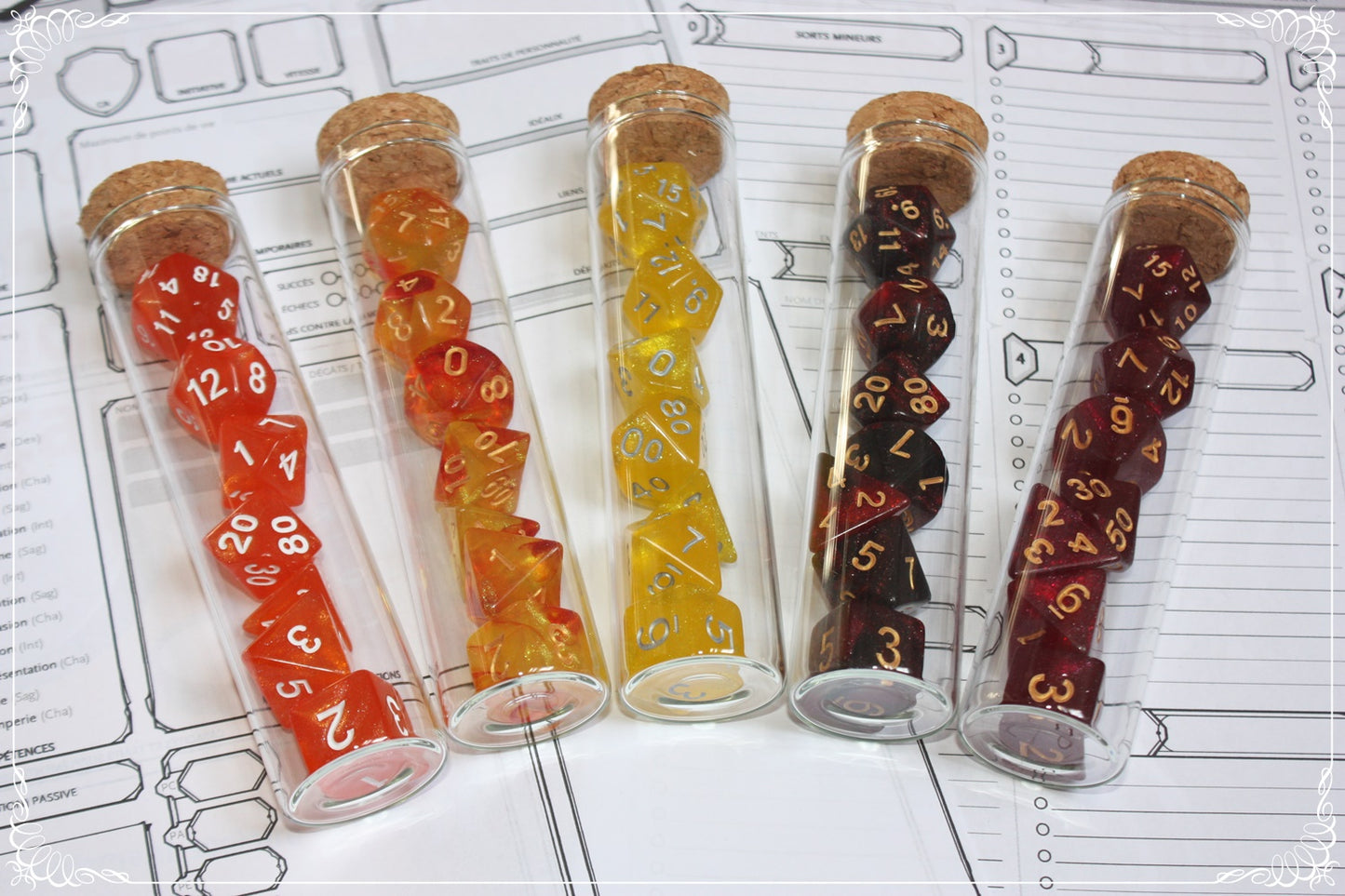 Fioles Dés JDR