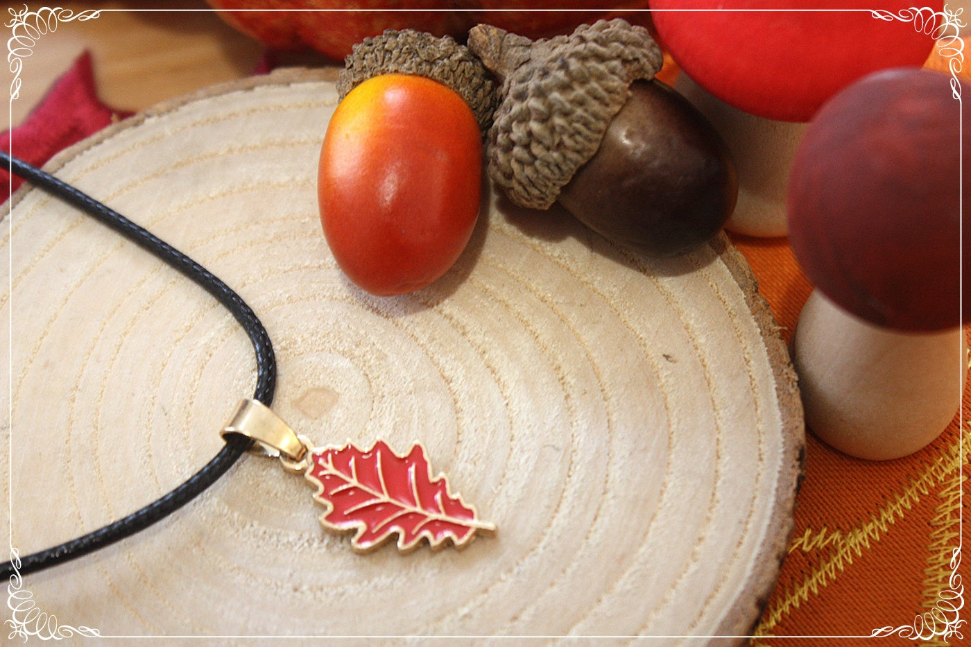 Pendentifs Automne Halloween feuilles chêne érable