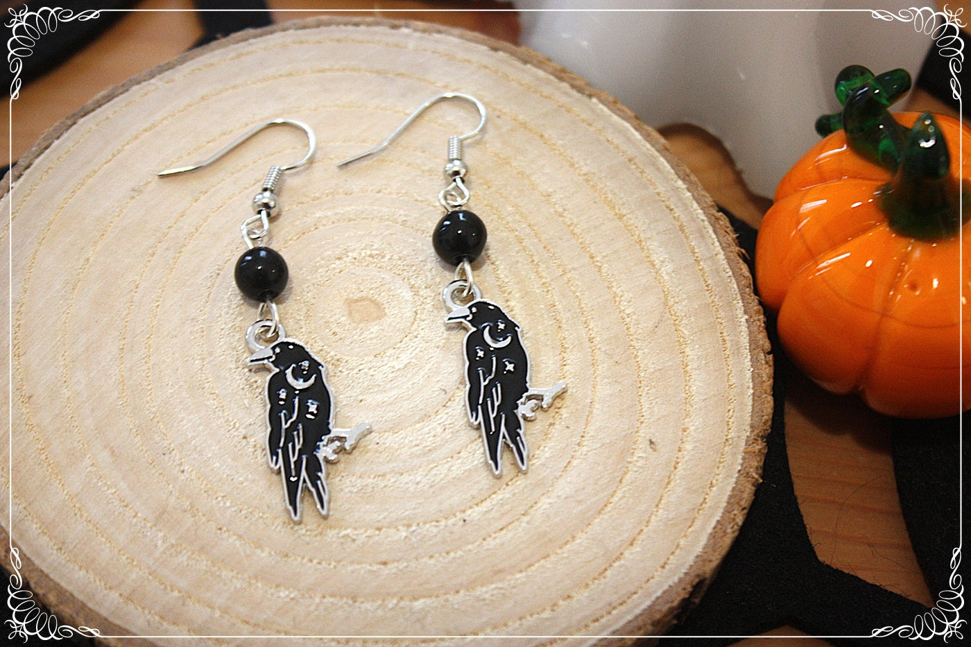 Boucles d'oreilles pendantes Halloween gothique et magique