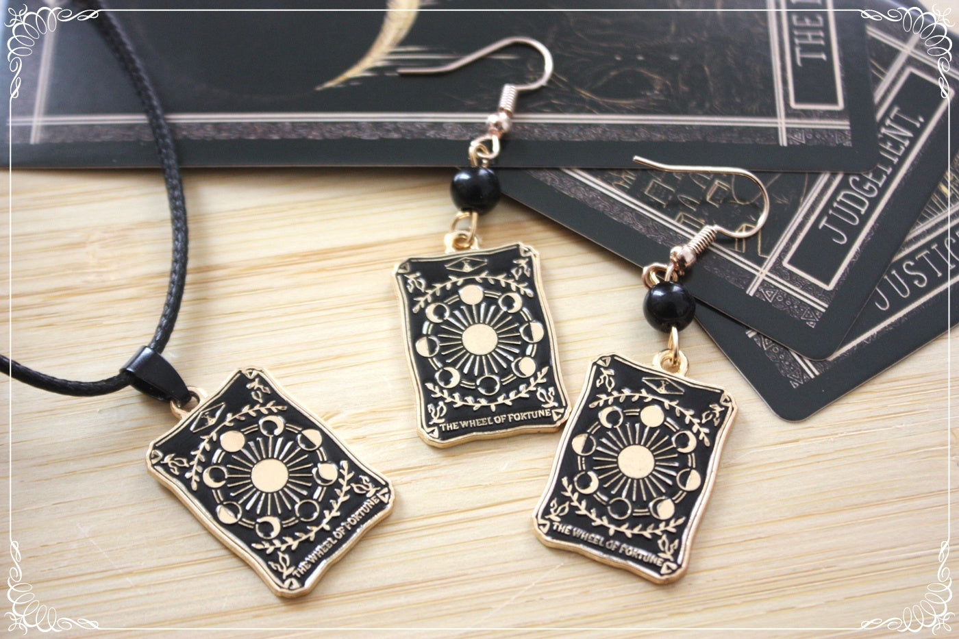 Boucles d'oreilles cartes tarot