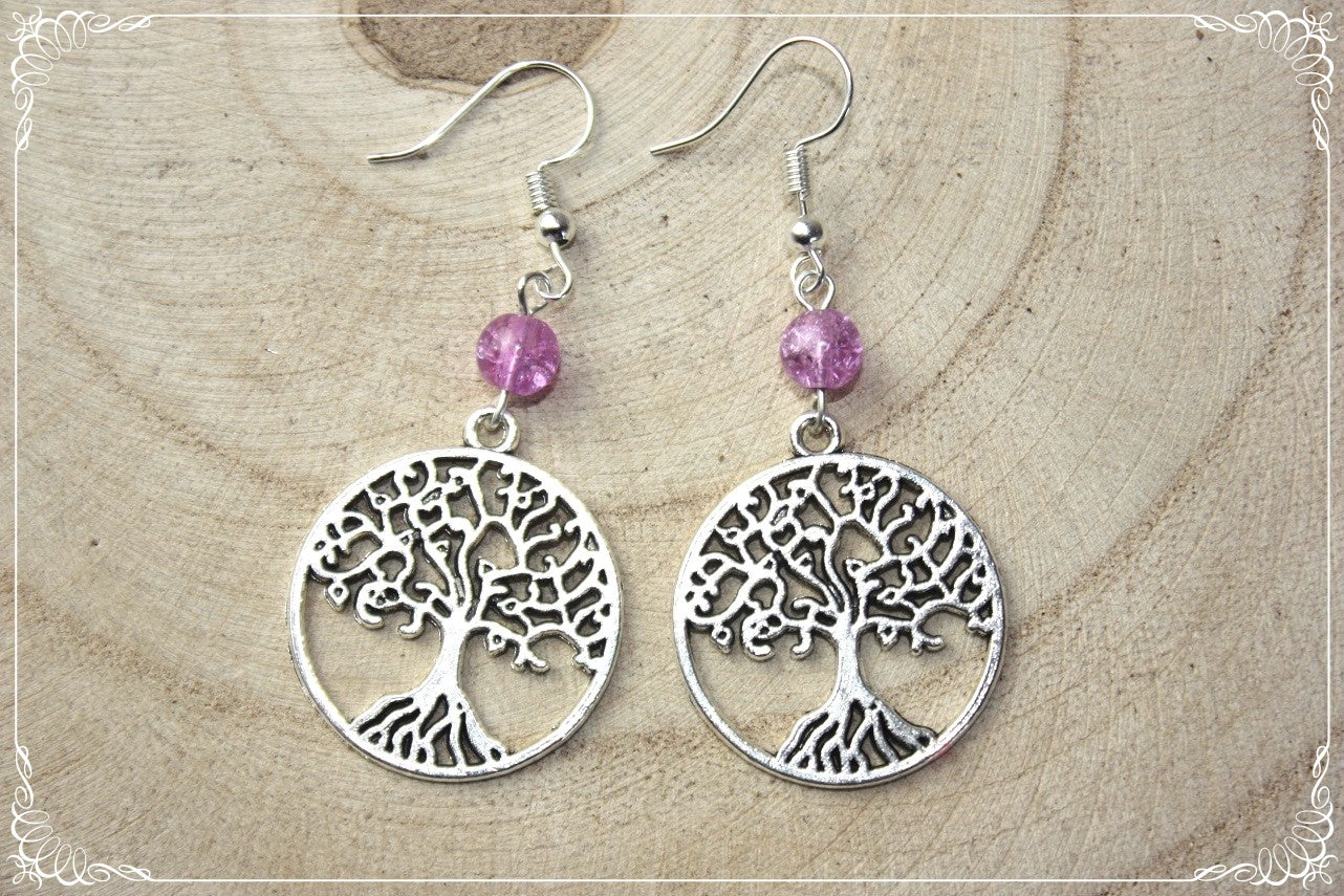 Boucles d'oreilles "Arbres Perles"
