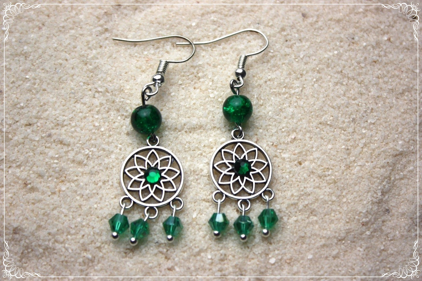 Boucles d'oreilles orientalisantes "Rosaces"