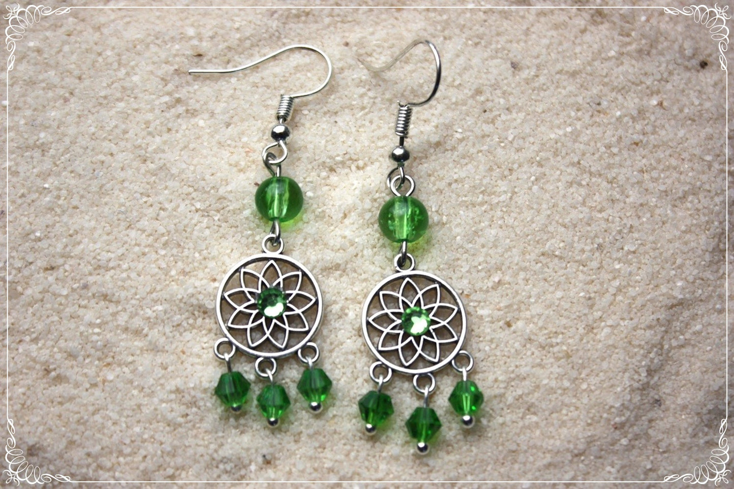 Boucles d'oreilles orientalisantes "Rosaces"