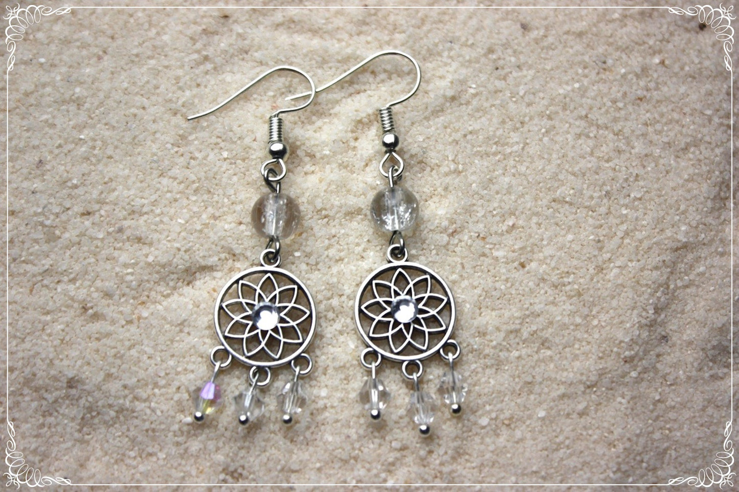 Boucles d'oreilles orientalisantes "Rosaces"